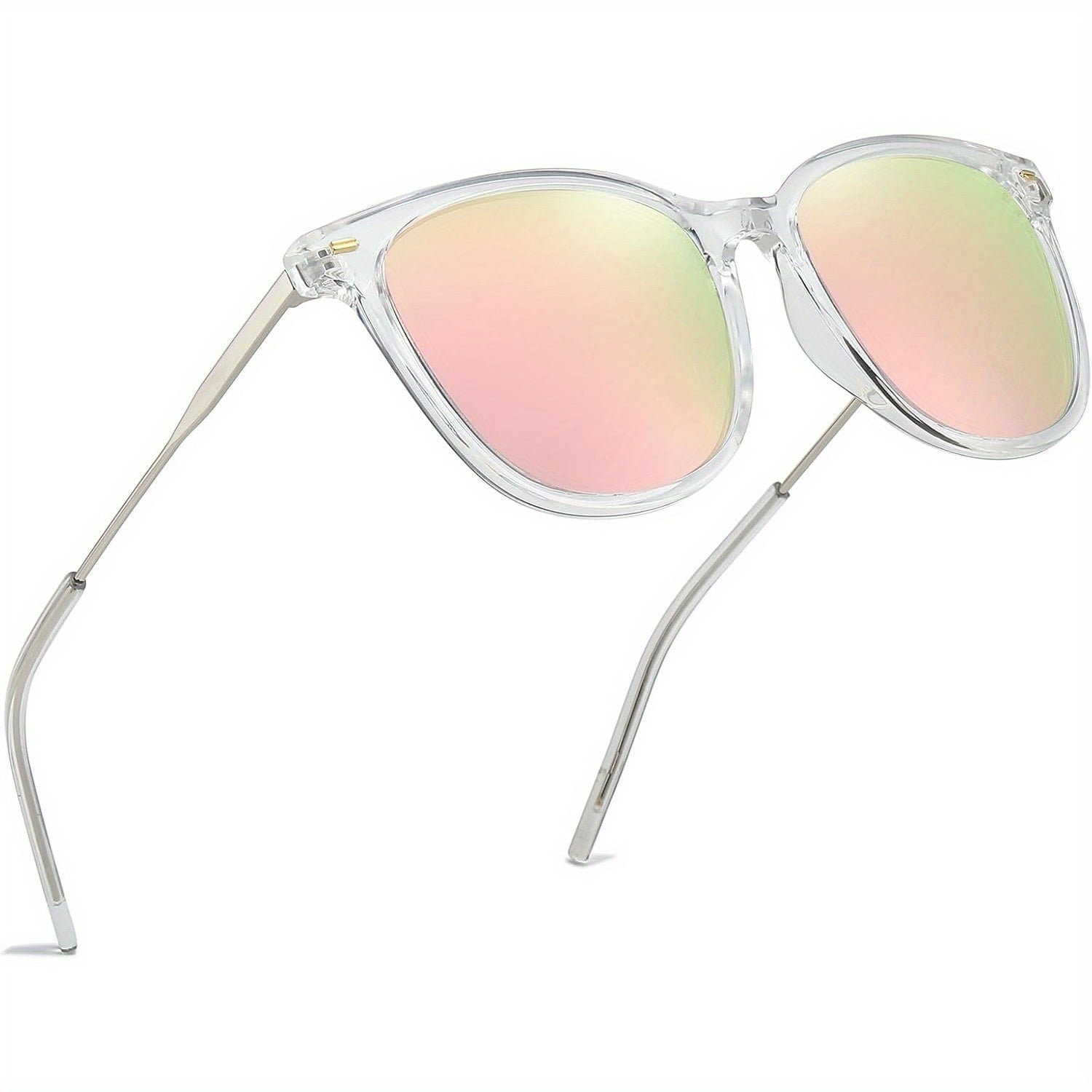 COOLEAR  Square, Gradual Change of  and Green Lenses, Lightweight PC Frame, Suitable for,, Leisure and, Unisex