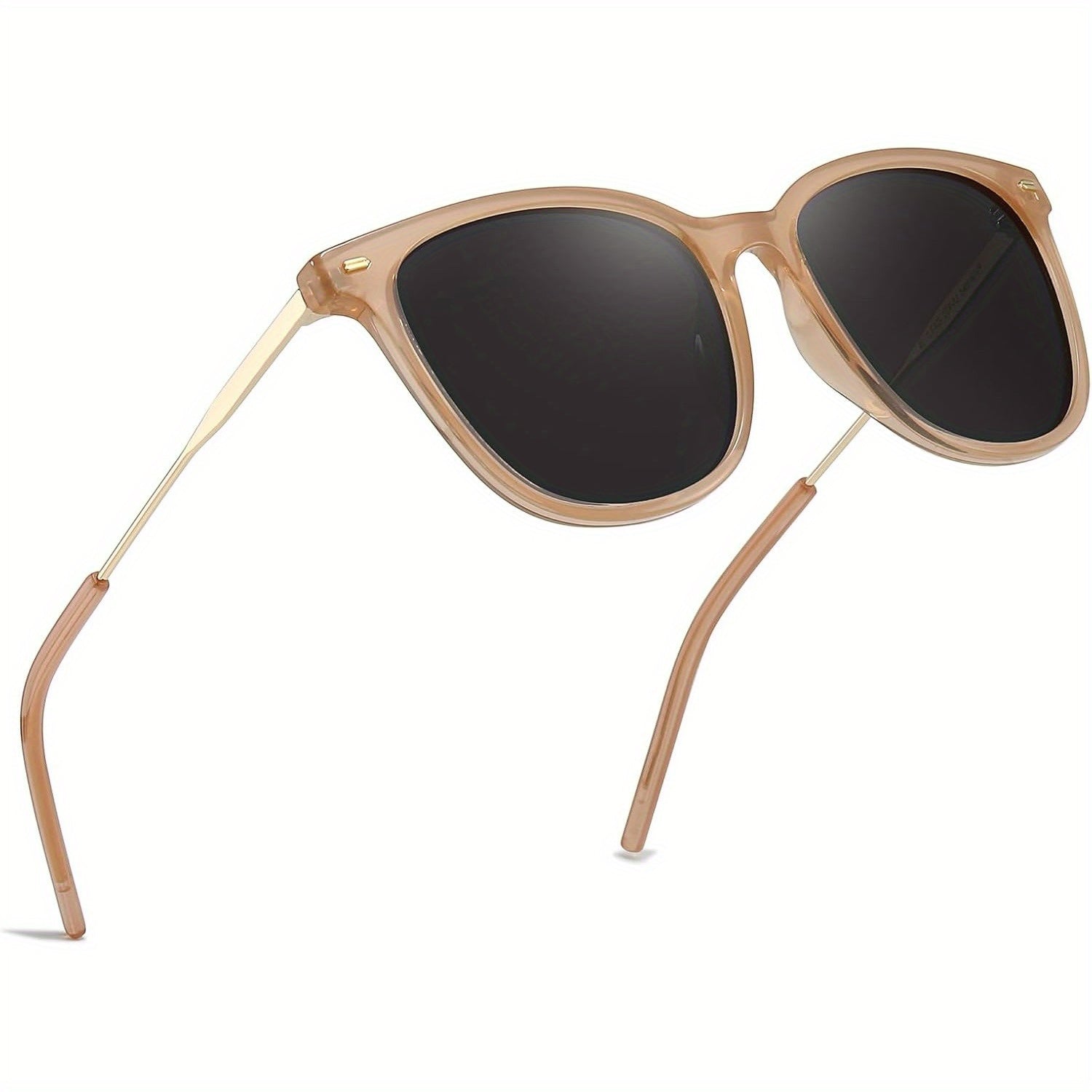 COOLEAR  Square, Gradual Change of  and Green Lenses, Lightweight PC Frame, Suitable for,, Leisure and, Unisex