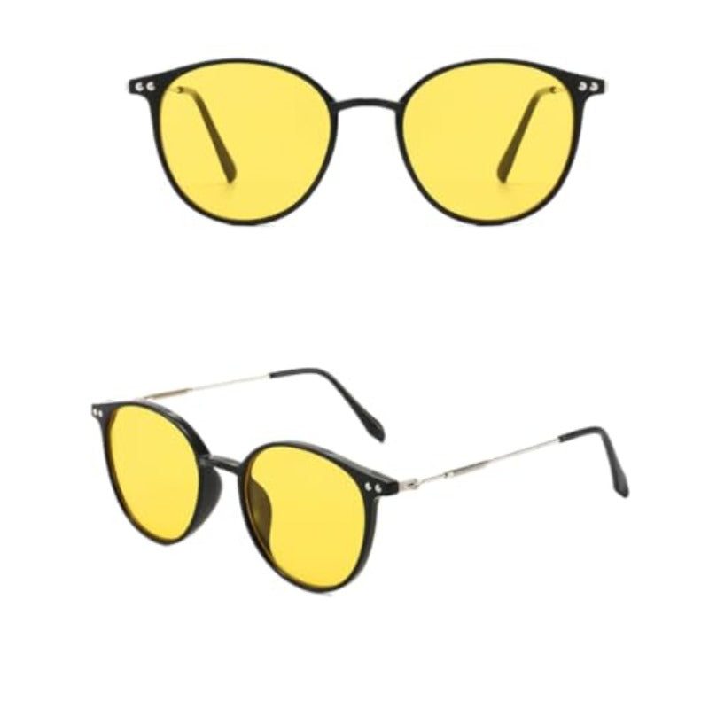 Sunglasses Uv400 Protection Metal Round Punk Rivet for Women Men Outdoor Sports and Driving