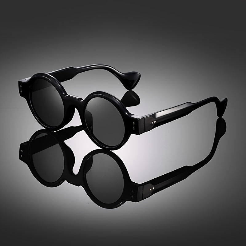 1pc of Vintage Small Round Frame Wide-Leg Minimalist Versatile Fashion Glasses for Men And Women, Suitable for Photography Props And Birthday Gifts