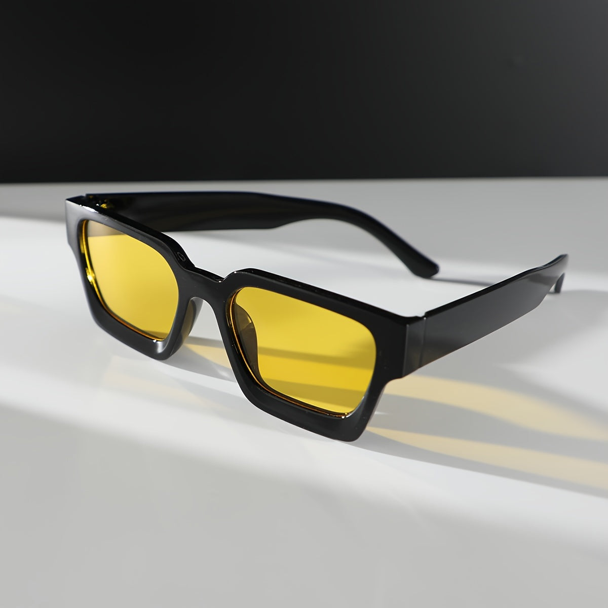 A Pair of Women'S Thick-Framed Square Retro Stylish Glasses with Wide Legs | Polycarbonate Frame, Minimalist Fashion, Includes Eyeglass Cloth, Decorative PC Lenses