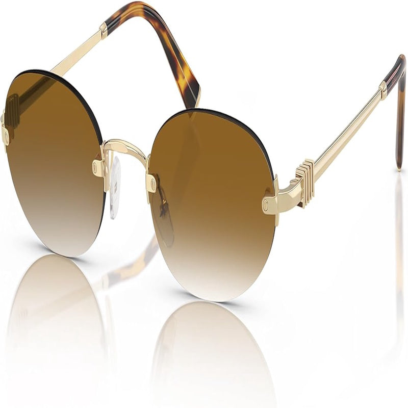 Retro Small Oval Sunglasses for Women Men, 2025 Trendy Rimless Sun Glasses Fashion Narrow Shades Y2K Designer Sunnies