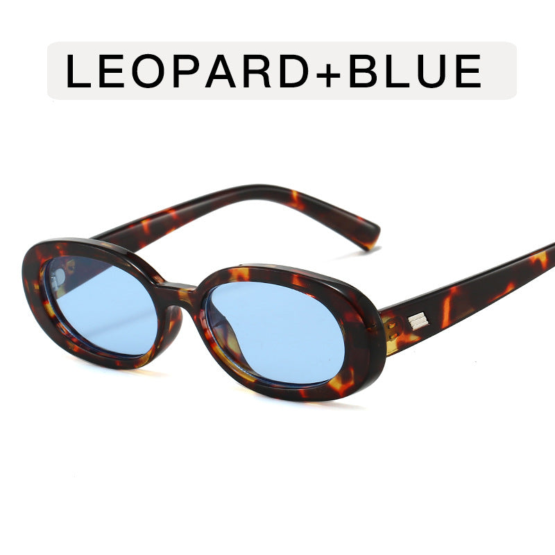 Women'S Retro Oval Small Frame Fashion Glasses - Lightweight Plastic Hinges, No Battery Needed, Versatile Photo Posing & Everyday Fashion Accessories, Fashionable Eyewear, Durable Eyewear