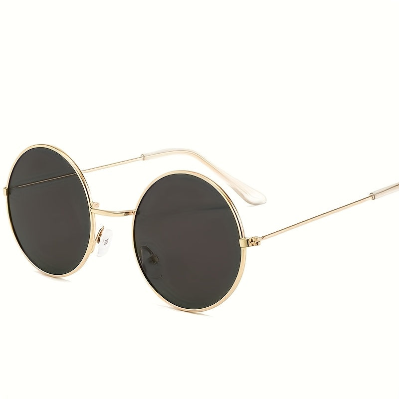 2 Pairs of Classic Round Retro Literary Trendy Fashion Glasses, Wedding Party, Gathering, Birthday Banquet, Great Gift