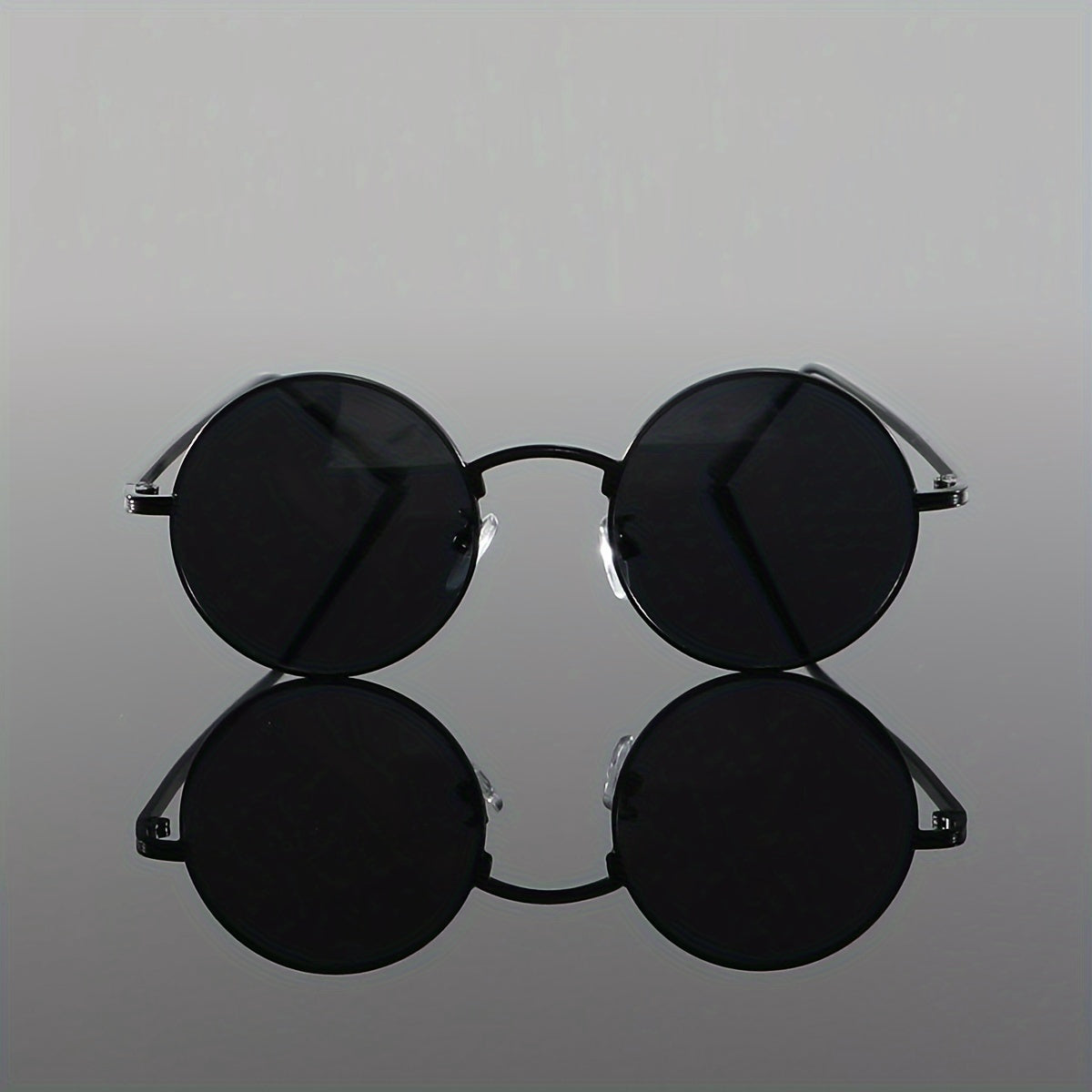 1 Pair of Men'S Round Frame Filigree Exquisite Easy Luxury Fashion Glasses, Without Battery