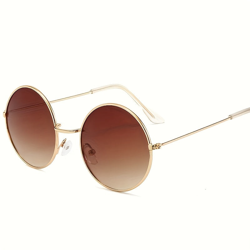 2 Pairs of Classic Round Retro Literary Trendy Fashion Glasses, Wedding Party, Gathering, Birthday Banquet, Great Gift