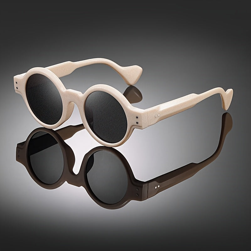 1pc of Vintage Small Round Frame Wide-Leg Minimalist Versatile Fashion Glasses for Men And Women, Suitable for Photography Props And Birthday Gifts