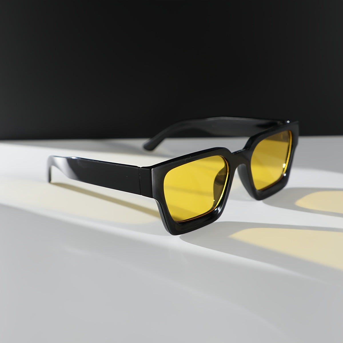 A Pair of Women'S Thick-Framed Square Retro Stylish Glasses with Wide Legs | Polycarbonate Frame, Minimalist Fashion, Includes Eyeglass Cloth, Decorative PC Lenses