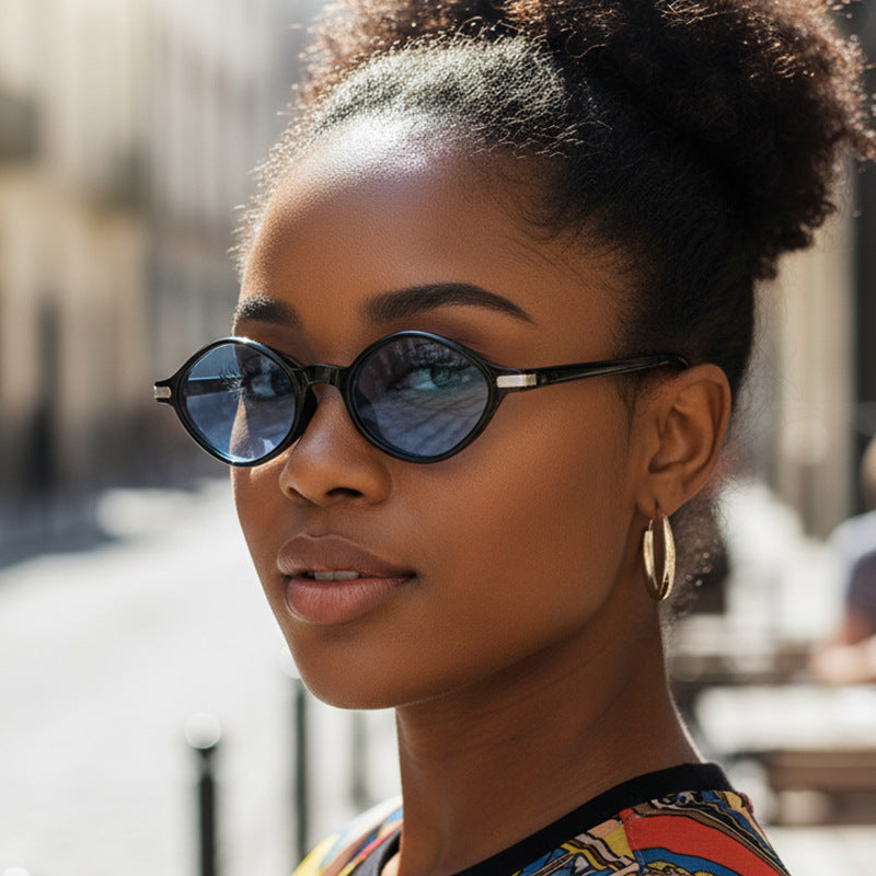 Versatile Oval Retro Sunglasses for Outdoor Use, Suitable for Both Men And Women, Perfect for Travel And Driving While Providing Sun Protection