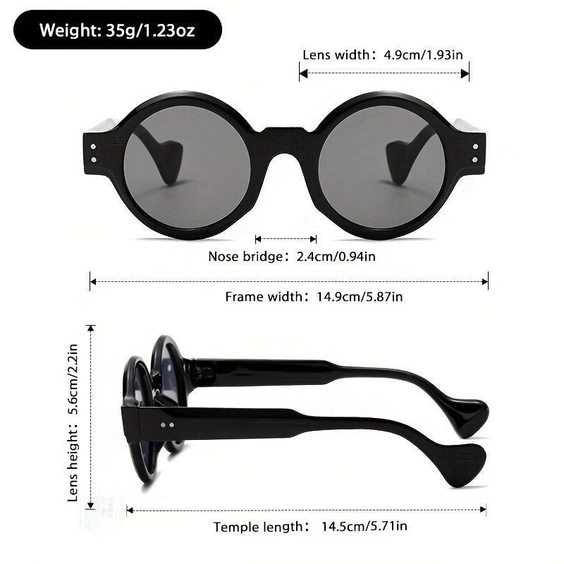 1pc of Vintage Small Round Frame Wide-Leg Minimalist Versatile Fashion Glasses for Men And Women, Suitable for Photography Props And Birthday Gifts
