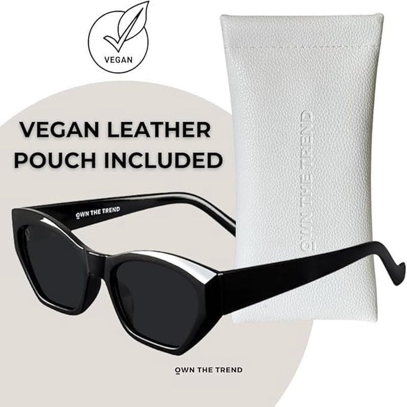 Trendy Sunglasses for Women - Sunglasses Womens with UV ion - Vintage Retro Oval Y2K Fashion Sun Glasses