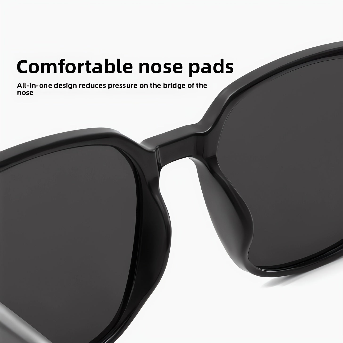 Casik&Vuek Full Frame Square Unisex Sunglasses TR90 Pin VU400 Polarized Outdoor Mountaineering Travel Driving Sunglasses