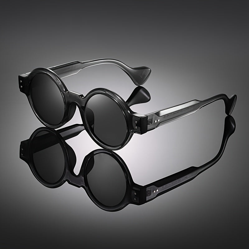 1pc of Vintage Small Round Frame Wide-Leg Minimalist Versatile Fashion Glasses for Men And Women, Suitable for Photography Props And Birthday Gifts