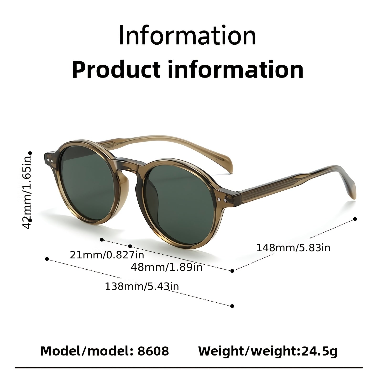 Casik&Vuek Round Retro Punk Full Frame Unisex Sunglasses | Tr90 Pin, Vu400 Polarized, Outdoor Mountaineering Travel Driving Sunglasses With Eyeglass Cloth And Case, Without Battery