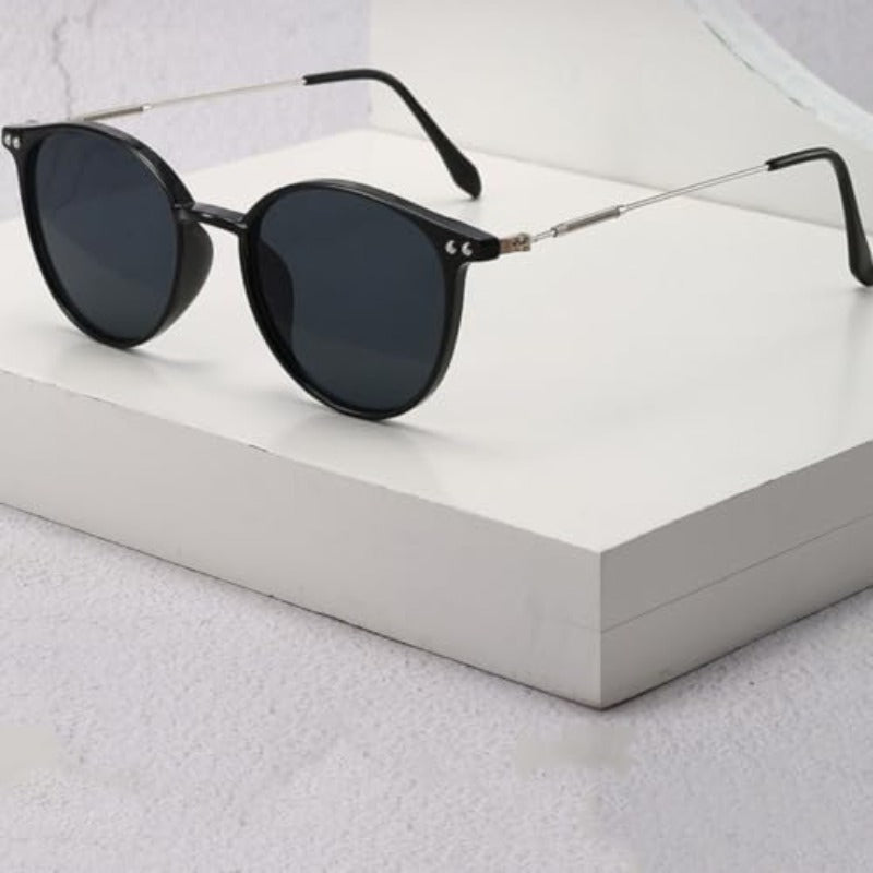 Sunglasses Uv400 Protection Metal Round Punk Rivet for Women Men Outdoor Sports and Driving