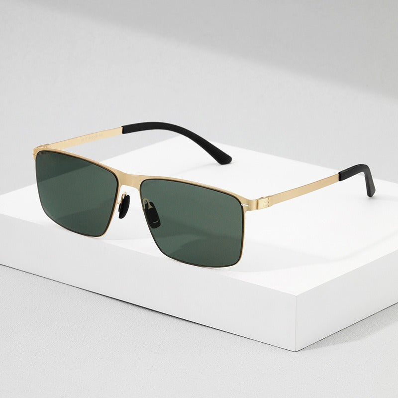 New Men'S Square Glasses | Driving Glasses with Mixed Color Lenses and PC Frame Material