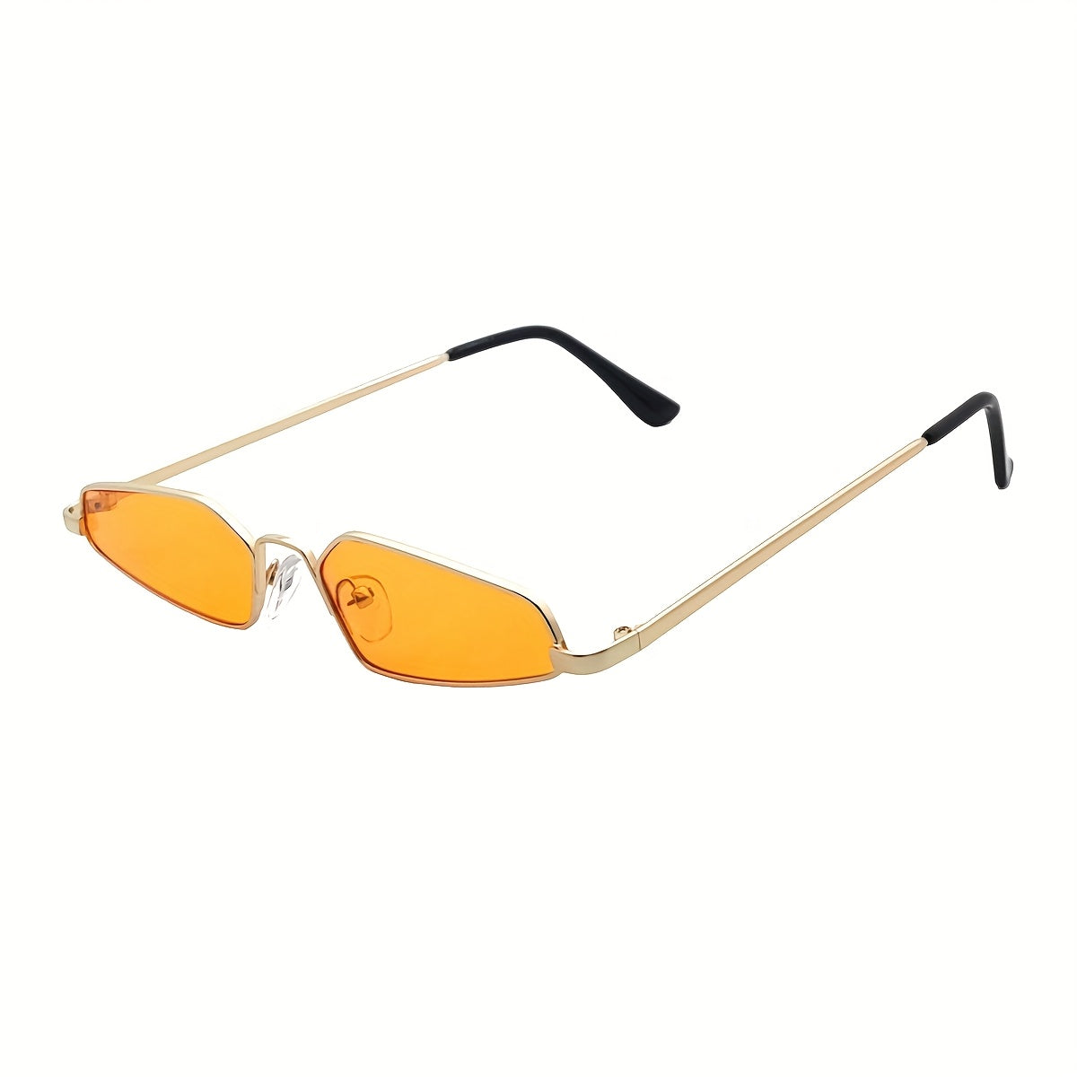 1 Pair Men's Retro Small-Frame Glasses - Concave Hip-Hop Streetwear Eyewear, Round\u002Foval\u002Fcurved shape for Stage Dress & Casual Outfits, Small-Framed Trendy (No) - Iconic Style for Photos & Casual Attire