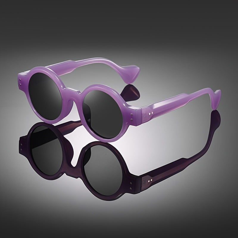 1pc of Vintage Small Round Frame Wide-Leg Minimalist Versatile Fashion Glasses for Men And Women, Suitable for Photography Props And Birthday Gifts