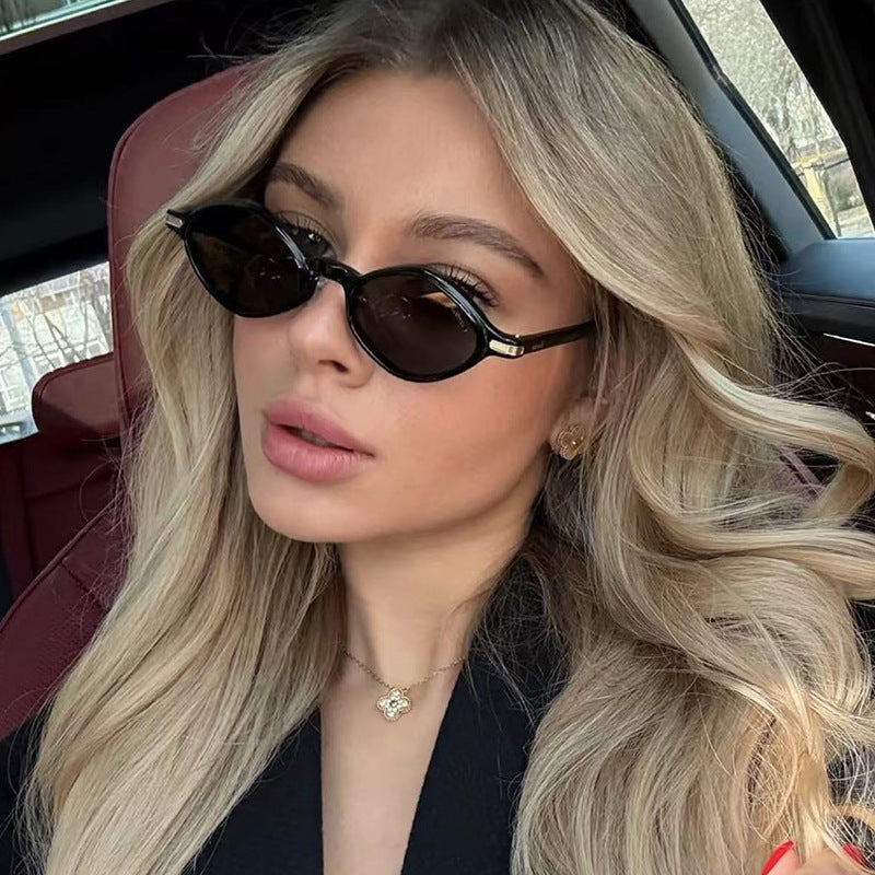 Oval Small Frame Glasses Men'S 2026 New European And American Fashion Trend Glasses Women