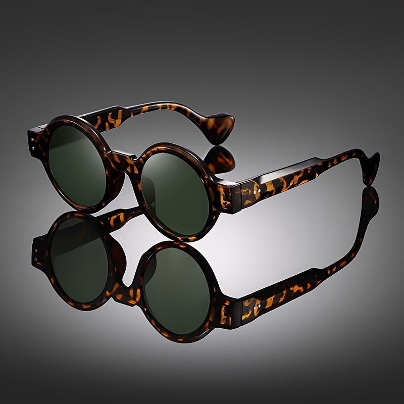 1pc of Vintage Small Round Frame Wide-Leg Minimalist Versatile Fashion Glasses for Men And Women, Suitable for Photography Props And Birthday Gifts